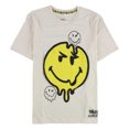 thumbnail image 1 of SmileyWorld Mens Face Graphic T-Shirt, Beige, Large, 1 of 3