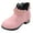 Pink, variant on Little Boys Fashion Sneakers Little/big Kids Shoes Fashion Boots Shoes Plush Low Tube 3D Flowers Print Leather Boots 4-12 Years(Red,11-11.5 Years)