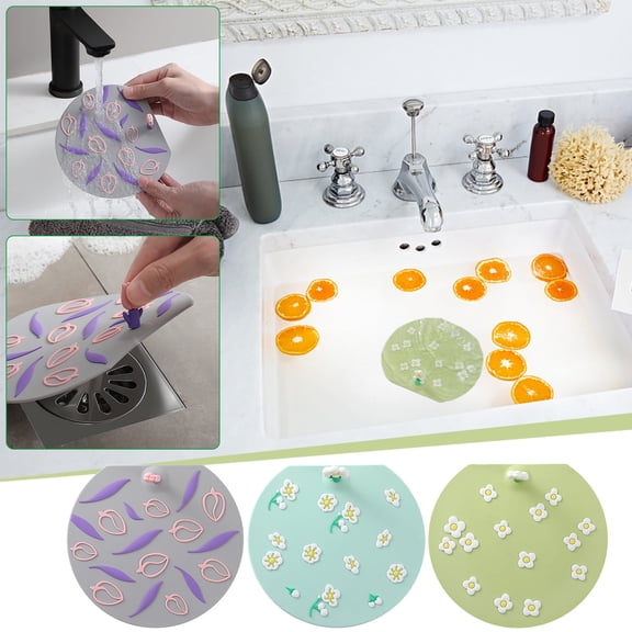 Nsxcdh Sink Floor Drain Cover,Insect and Odor Proof Pvc,Easy Clean Flat Seal,5-91 in Diameter for Kitchen Bathroom,Laundry Home