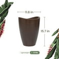 thumbnail image 5 of Ecobo 15.7 inches Eco-Friendly Round Pot Planter Onda Indoor/Outdoor use, Durable, Versatile & Lightweight, Designed by Brazilian Artisans, Contemporary All-Weather Design –Brown, 5 of 5