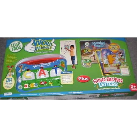LeapFrog Word Whammer Fridge Phonics Set Plus Sing-aLong Letters Musical CD and Flash Cards