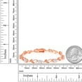 thumbnail image 3 of Gem Stone King 18K Rose Gold Plated Silver Bracelet for Women Set with Oval 4.63cttw Moissanite and Diamond, 3 of 5