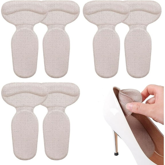 Heel Grips for Mens and Womens Shoes Prevent Heel Slipping and Rubbing,Shoe Heel Cushion Inserts Heel Protectors Pads for Women for Loose Shoes,3 Pairs Self-Adhesive Improve Shoe Fit(Brown)