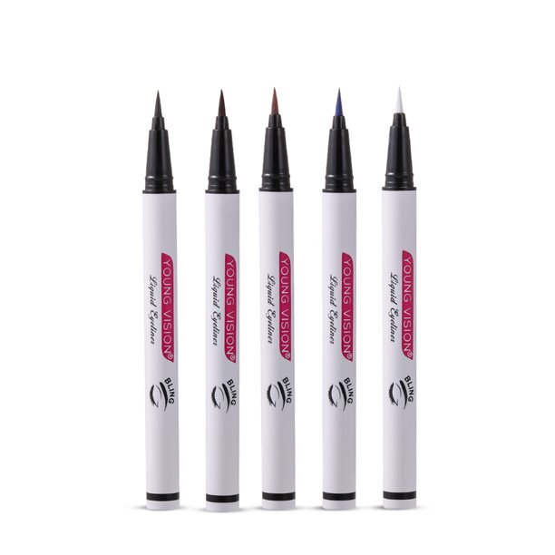 Lápiz deLíneaador de ojos Duración a prueba de agua Multi-colores de secado rápido de la belleza de la belleza con el cepillo suave Paquete de suministro de maquillaje de la cabeza de 5 Inevent CE001261-01