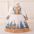 thumbnail image 2 of Robe d'Été de Fête Imprimé Bébé Musulman Banquet Princesse Col Rond Manches Longues, 2 of 9
