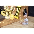 thumbnail image 5 of 7Pcs 1st Birthday Gold Balloon, Birthday Balloon Set For Baby Boy/Girl Premium Latex Party Balloons, Confetti Latex Balloons, Foil Balloons for 1st Birthday Party Decorations (Gold), 5 of 6