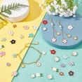 thumbnail image 2 of 26 Style Enamel Flower Pendants 104pcs Colorful Floral Themed Flower Charms Daisy Cherry Flower Dangle Gold Plated Enamel Charm for Necklace Earring Bracelet Jewelry Making colorful DIY, 2 of 7