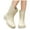 Beige, variant on Mepaouo Women's Mid Calf Rain Boots Waterproof Fashion Garden Shoes Comfortable Anti Slipping Rainboots