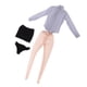thumbnail image 1 of Ropa Femenina Zulema 1/6 Paquete de Camisa a Rayas Minifalda de Cadera, 1 of 8