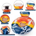 thumbnail image 2 of Snow Tube Inflatable Snow Sled for Kids and Adults with Backrest, 2 of 5