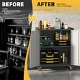 thumbnail image 6 of 35.43" H Garage Storage Cabinet with Wheels,Steel Rolling Tools Chest  with Lock,Metal Storage Cabinet with Shelves for Garage,Home,Office,Assembly Required, 6 of 7