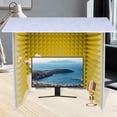 thumbnail image 4 of Bunblic Housse de Bureau Insonorisée Cabine d'Enregistrement Vocal Compacte Réduisant le Bruit Robuste Portable pour Studio d'Enregistrement Musical Podcasting Jaune 80cm, 4 of 7