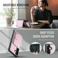 thumbnail image 5 of for Samsung Galaxy S24 Plus Wallet Case with Detachable Magnetic Card Holder, PU Leather + TPU, RFID Blocking Kickstand 2-in-1 Shockproof Drop Protective Phone Case with Magnetic Buckle, Pink, 5 of 12