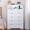 1-White, variant on FANRAL 3 Drawers Dresser for Bedroom,Small Dresser Modern Chest of Drawers with LED Open Shelf,Wood Closet Clothes Organizer Storage Cabinet,Black Dresser