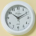 thumbnail image 3 of The White LONDON 1887 English Wall Clock, Glass, Quartz Movement, 9 Inches Diameter, Analog Timepiece, Battery Powered, 1 AA, By Whole House Worlds, 3 of 3