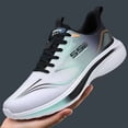 thumbnail image 5 of Domzle Men's Lightweight Running Shoes, Breathable Mesh Athletic Sneakers, Lace Up Cushioned Casual Walking Shoes for Workout Training Green, 5 of 6