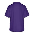 thumbnail image 3 of Qcmgmg Mens Scrub Top Solid Color Summer Nursing Uniforms Casual Short Sleeve Workwear 2024 V Neck Scrub Shirts Purple 2XL, 3 of 3