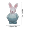 thumbnail image 3 of Aufmer Cute Mini Resin Bunny Figurine Easter Rabbit Statue Decorative Ornament For Tabletop Shelf Mantel Home Centerpiece Spring Holiday Party Favors Resin, Blue, 3 of 6