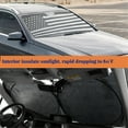 thumbnail image 4 of Car Sun Shade Black US Flag Front Window Windshield Cover Visor Sun Protection Reflector Truck Pickup SUV Auto Universal, 4 of 10