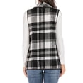 thumbnail image 6 of SAYFUT Womens Sleeveless Lapel Open Front Plaid Cardigan  Casual Vest Fashion Plaid Cardigan Coat Sweater Vest, 6 of 6