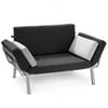 Euro Futon Black And Silver