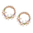 thumbnail image 1 of Guardurnaity 1 par de pendientes de guirnalda para mujer, pendientes de aleación para niña, fiesta, banquete, boda, joyería para oreja Ropa, zapatos y accesorios Miscelánea, 1 of 6