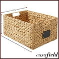 thumbnail image 7 of Casafield (Set of 2) Water Hyacinth 12-1/2"x17"x8" Pantry Baskets w/ Chalkboard Labels and Marker - Natural, Woven Storage Bins for Kitchen Shelves, 7 of 7