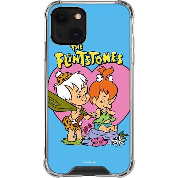 Skinit Cartoons Bamm-Bamm and Pebbles iPhone 14 Plus Clear Case