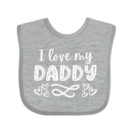 

Inktastic I Love My Daddy with Hearts Gift Baby Boy or Baby Girl Bib