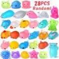 thumbnail image 1 of Muyoka 28 piezas/25 piezas Glitter Mochi Squishy Toys Random Animal Squishy Toys Party Favor para niños Alivio del estrés Glitter Animals Mochi Squishy Toy Silicona Cute Animals Mochi Fidget Juguetes Muyoka Hogar, 1 of 6