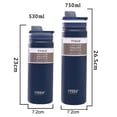 thumbnail image 4 of Termo de acero inoxidable para niños, botella de agua con aislamiento, taza de viaje, taza de café, Termica, 530/750ML, 4 of 4