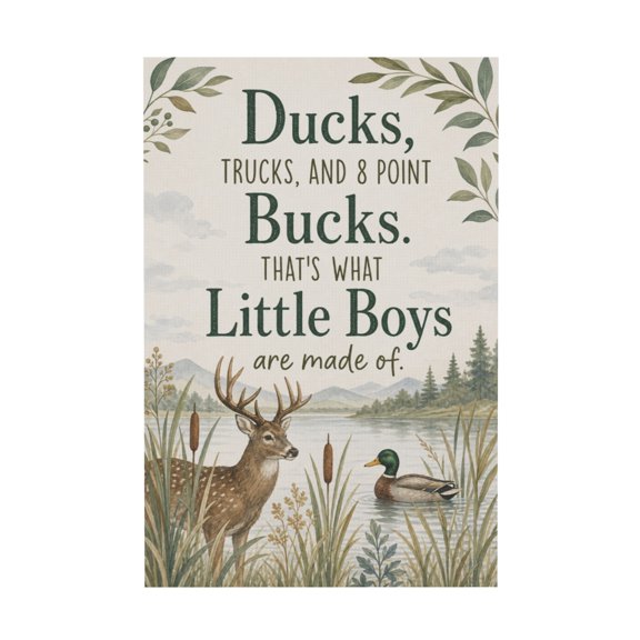 Rustic Deer Quote Canvas Wall Art For Bedroom Or Nursery 20x30 in