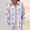 Purple, variant on Endives Women's Button Down Shirt Floral Print Relaxed Fit Long Sleeved Shirt Outerwear Spring Summer Outfit Yellow