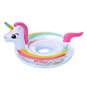 SwimSchool Unicorn Glitter Dual Chamber BabyBoat Float