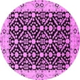 thumbnail image 1 of Ahgly Company Indoor Round Oriental Pink Traditional Area Rugs, 8' Round, 1 of 4