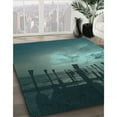 thumbnail image 2 of Ahgly Company Indoor Square Patterned Deep Teal Green Area Rugs, 4' Square, 2 of 6