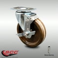 thumbnail image 2 of 5 Inch SS High Temp Phenolic Swivel Top Plate Caster with Brake Service Caster, 2 of 2