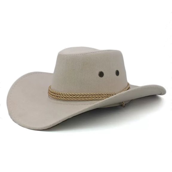 Western cowboy hat, suede sun protection wide-brimmed beach sun hat, hiking hat
