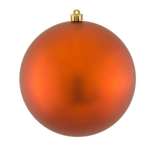 Ornement de Boule de Noël Incassable Orange Mat 8" (200mm)