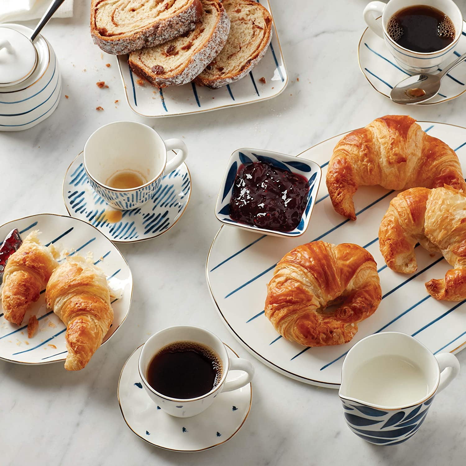 Lenox Blue Bay 8-Piece Espresso Cup & Saucer Set