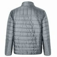 thumbnail image 2 of Men's Packable Down Alternative Jacket Winter Warm Puffer Jacket Water Resistant Hiking Camping Light Grey Size M, 2 of 7