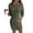 Army Green, variant on Women's Hoodie Dress Sweatshirt Dress Long Sleeve Pullover Hooded Plush Fleece with Drawstring Pocket for Winter Loungewear,Army Green,L