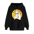 thumbnail image 3 of Hoodies for Womens 2025 Halloween Costume Fall Winter Hooded Jacket Loose Casual Fleece Sweatshirts Halloween Ghost Graphic Printed Long Sleeve Sweaters Pullover with Pocket, 3 of 4
