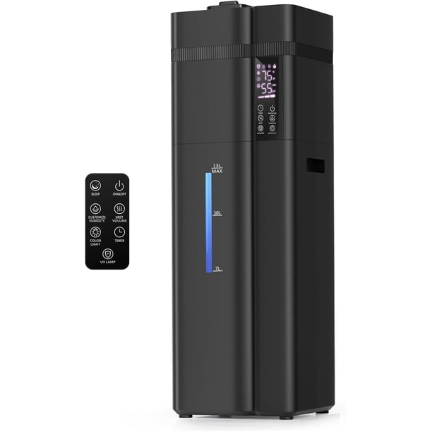 Humidificador de habitación grande de 13L/3.43 galones, cobertura de 800 pies², tiempo de funcionamiento de 100H,