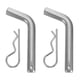 thumbnail image 1 of Locking Trailer Hitch Pin 2Pcs Universal Design Securing Vehicle Owners Silver Coated Locking Trailer Use, 1 of 1