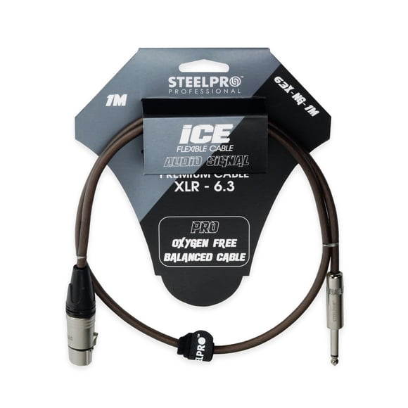 Cable Para Microfono Profesional 1m Hembra-plug 6.3 Steelpro
