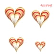 thumbnail image 4 of Yuarrent 1 Juego de decoraciones de corazón, adorno colgante romántico, colgante de escena de corazones estéreo único Simple, suministros para Kits de decoración para fiestas dorado, rojo Yuarrent HA059997-01, 4 of 6