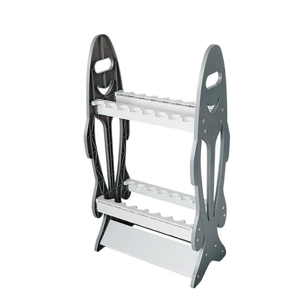 Soporte para caña de pescar, estante de exhibición para caña de pescar, cañas de tienda en forma de , soporte de exhibición de fácil instalación, Gris