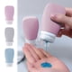 thumbnail image 1 of Set de botellas de silicona de viaje de 60 ml - Champú portátil exprimidor y envases de gel de ducha para artículos de aseo, 1 pieza (Rosa, Gris, Azul), 1 of 8
