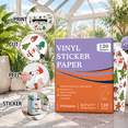 Clear Vinyl Sticker Paper for Inkjet Printers, 120 Sheets, 8.5x11 Inch ...